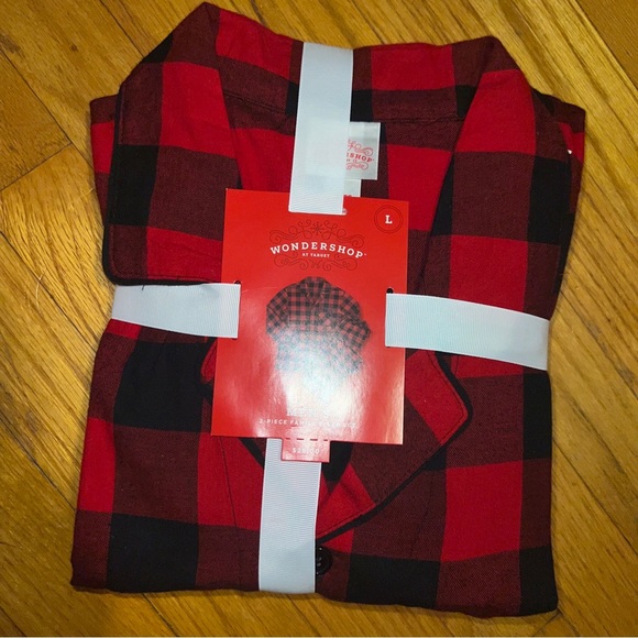 Wondershop Mens Red Buffalo Check Plaid 2pc Pajama Set - Red (Large) - Picture 6 of 8